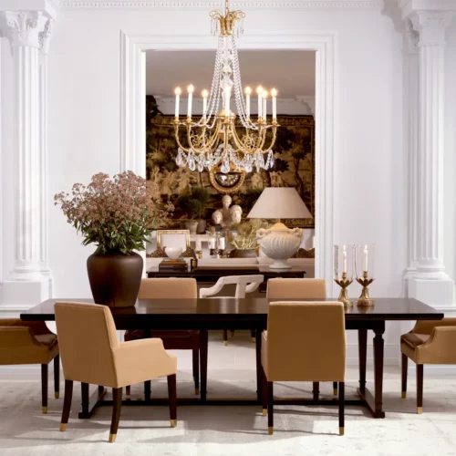 moderni klasika, interjero dizainas, klasika, elegancija, interjeras, valgomojo kede clayton, eichholtz, elegant home, the met